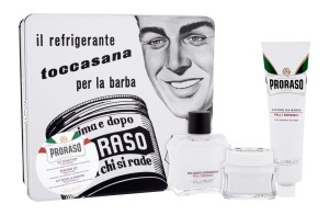 Zestaw PRORASO White  Balsam po goleniu 100ml + Krem przed goleniem 100ml + Krem do golenia 150ml 