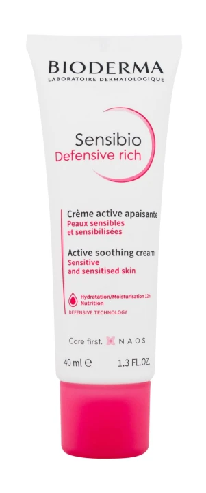 BIODERMA Sensibio Defensive Rich Active Soothing Cream  Krem do twarzy na dzień 40ml