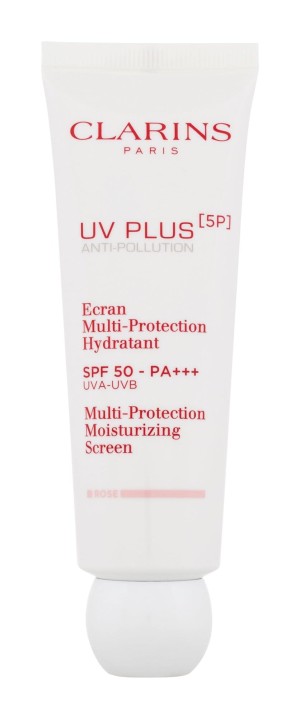 Clarins UV Plus 5P Multi-Protection Moisturizing Screen SPF50 Preparat do opalania twarzy 50ml Rose