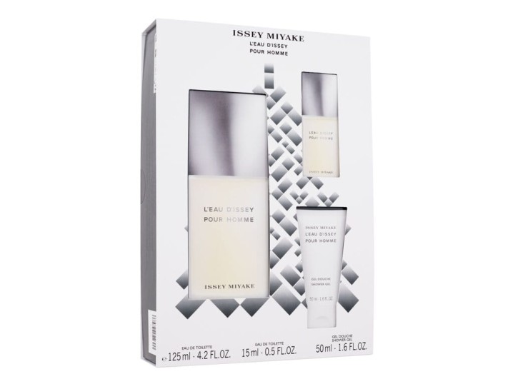 Zestaw Issey Miyake L'Eau D'Issey Pour Homme Woda toaletowa 125ml + Woda Toaletowa 15 ml + Żel pod prysznic 50ml