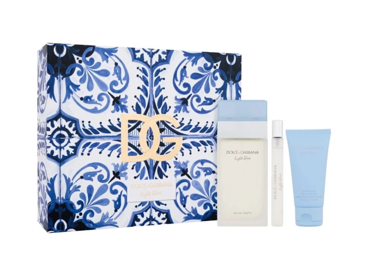 Zestaw Dolce&Gabbana Light Blue Woda toaletowa 100ml + Krem do ciała 50ml + edt 10ml