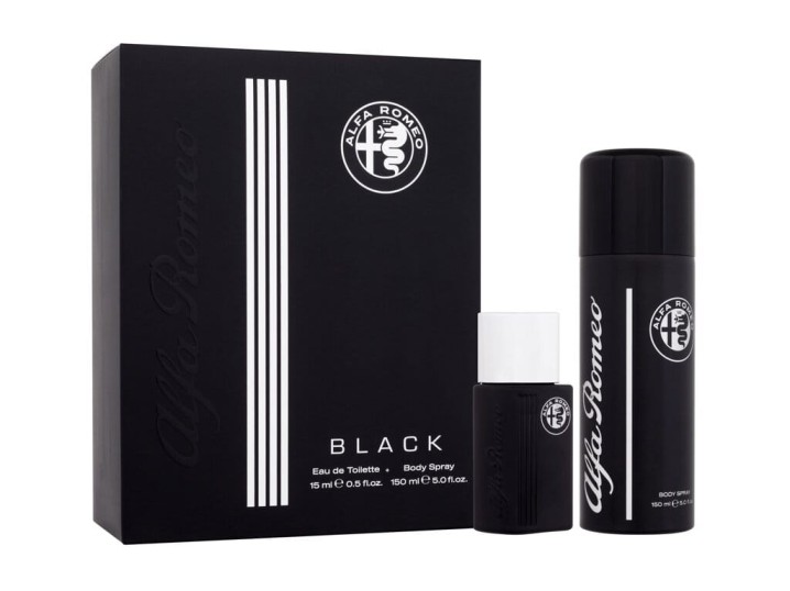 Zestaw Alfa Romeo Black Woda toaletowa 15ml + Dezodorant 150ml