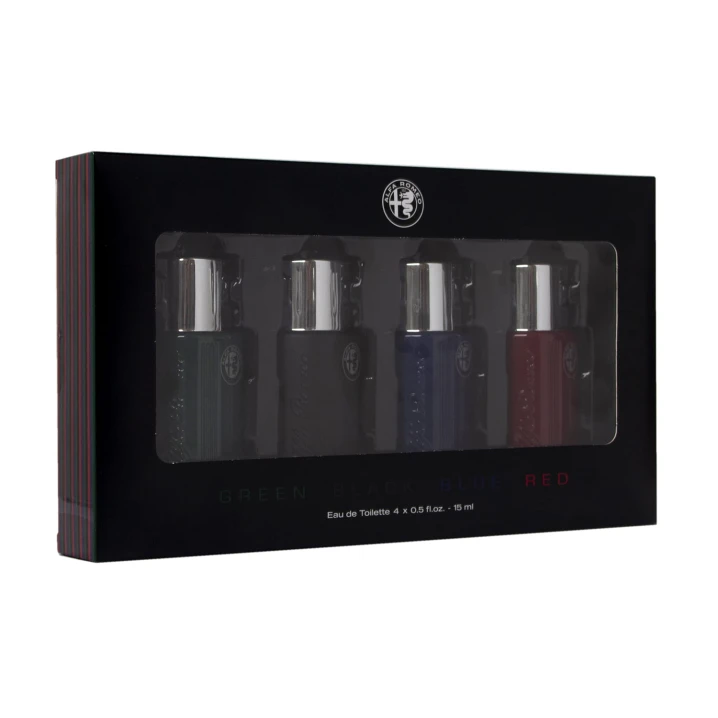 Zestaw Alfa Romeo Green Woda Toaletowa 15ml + Black Woda Toaletowa 15ml + Blue Woda Toaletowa 15ml + Red Woda Toaletowa 15ml