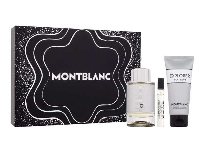 Zestaw Montblanc Explorer Platinum Woda perfumowana 100ml + żel pod prysznic 100ml + woda perfumowana 7,5ml
