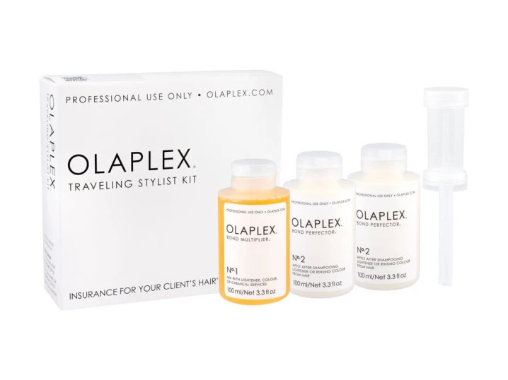 Zestaw Olaplex 1 Traveling Stylist Kit Bond Multiplier No. 1 1x100ml +  Bond Perfector No. 2 2x100ml + Dosing Dispenser