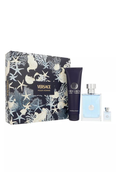 Zestaw Versace Pour Homme Woda Toaletowa 100ml +Żel pod prysznic 150ml + Woda Toaletowa 5ml