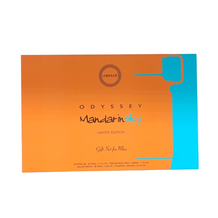 Zestaw Armaf Odyssey Mandarine Sky Woda Perfumowana 100ml + Dezodorant 50ml + Żel pod prysznic 100ml + Szampon 100ml