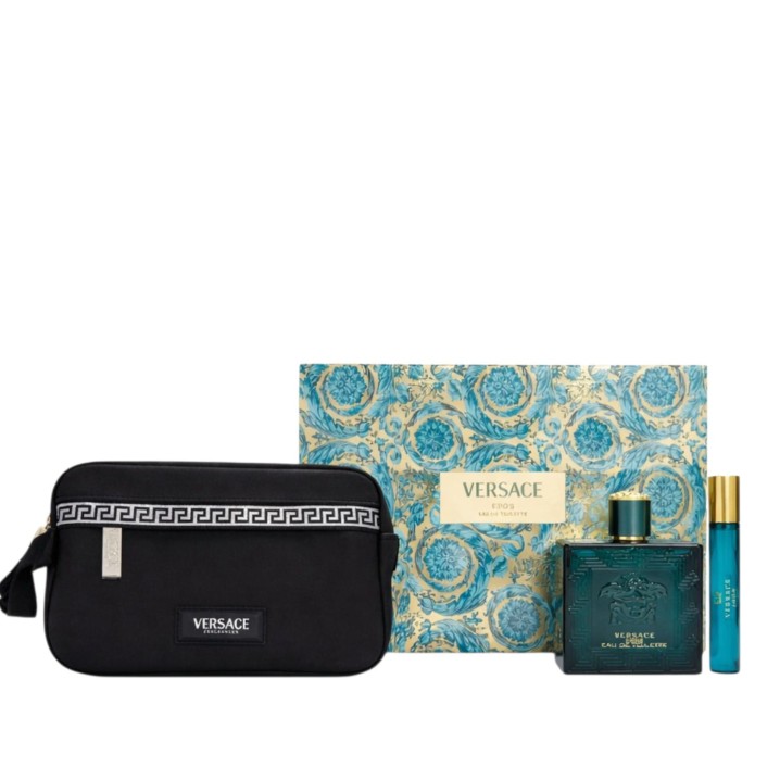 Zestaw Versace Eros Woda toaletowa 100ml + edt 10ml + kosmetyczka