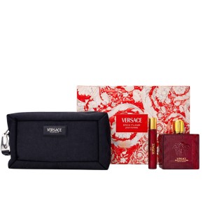Zestaw Versace Eros Flame Woda perfumowana 100ml + Miniaturka Woda Perfumowana 10ml + Kosmetyczka