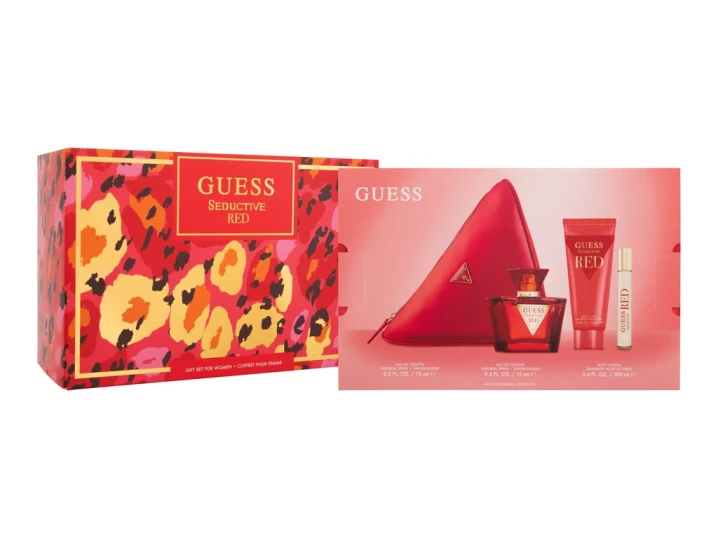 Zestaw Guess Seductive Red Woda toaletowa 75ml + edt 15ml + balsam do ciała 100ml + kosmetyczka