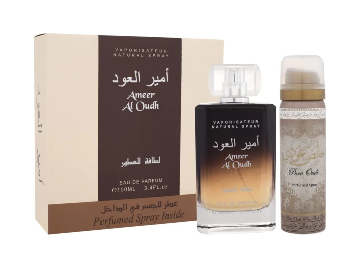 Zestaw Lattafa Ameer Al Oudh Woda perfumowana 100ml + Dezodorant spray 50ml