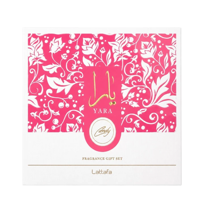 Zestaw Lattafa Yara Candy Woda Perfumowana 100ml + 12ml Woda Perfumowana + Mgiełka Do Włosów 50ml