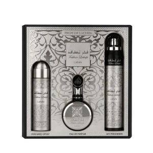 Zestaw Lattafa Fakhar Lattafa Black Woda perfumowana 100ml + Dezodorant 200ml + Odświeżacz Powietrza 300ml