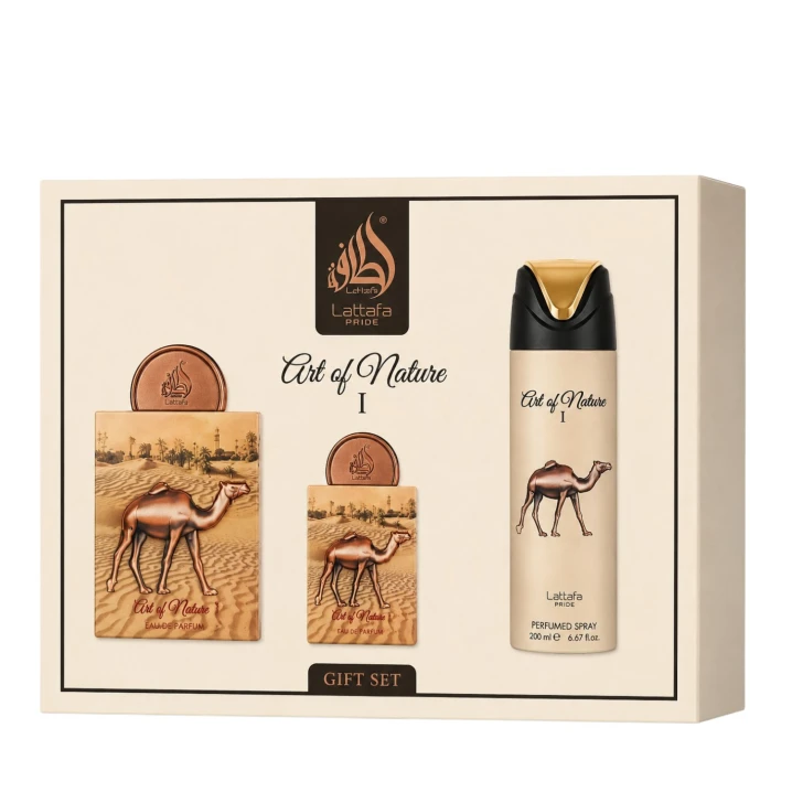 Zestaw Lattafa Art Of Nature I Woda Perfumowana 100ml + Woda Perfumowana 20ml + Deodorant 200ml