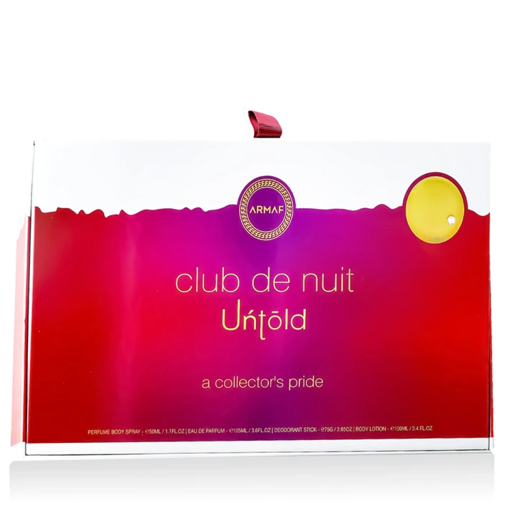Zestaw Armaf Club de Nuit Untold Woda perfumowana 105ml ++ spray do ciała 50ml + dezodorant w sztyfcie 75g + balsam do ciała 100ml