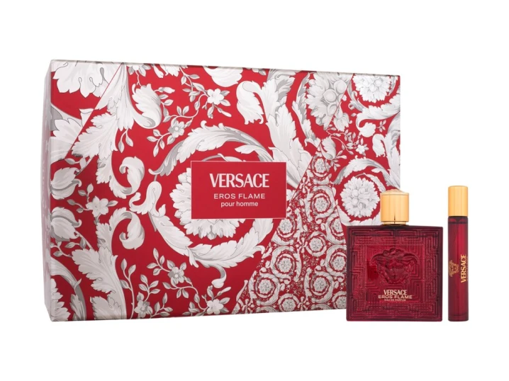 Zestaw Versace Eros Flame Woda perfumowana 100ml + Miniaturka Woda Perfumowana 10ml + Kosmetyczka
