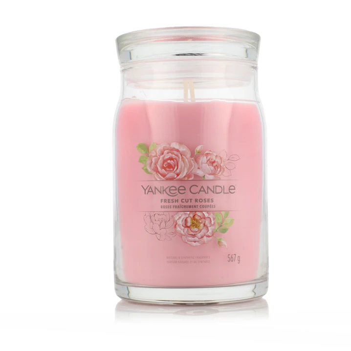 Yankee Candle Signature Scented Candle Fresh Cut Roses Świeczka 567g
