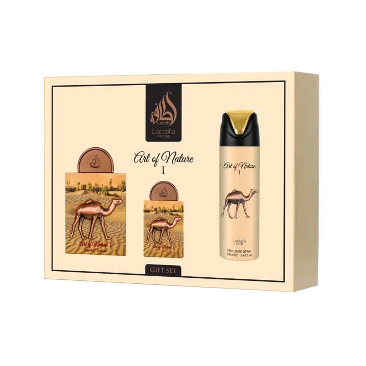 Zestaw Lattafa Pride Art of Nature I Woda perfumowana 100ml + edp 20ml + Dezodorant 200ml