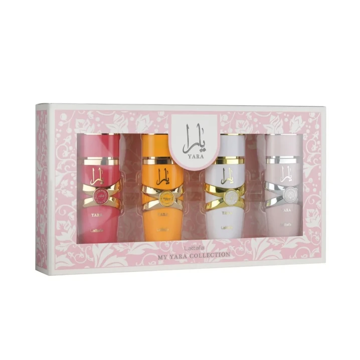 Zestaw Lattafa For Woman Yara edp 25ml + Yara Candy edp 25ml + Yara Moi edp 25ml + Yara Tous edp 25ml