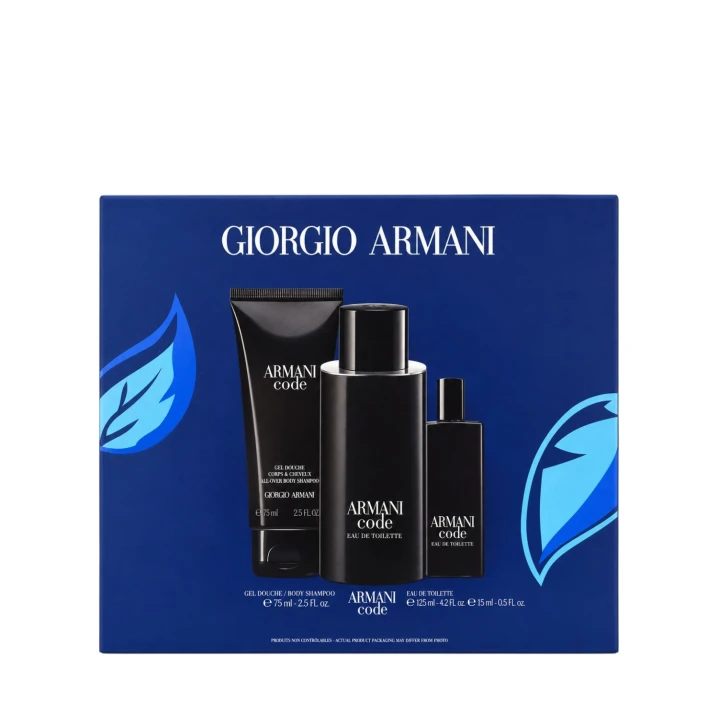 Zestaw Armani Code Woda Toaletowa 125ml + Woda Toaletowa 15ml + Żel pod prysznic 75ml