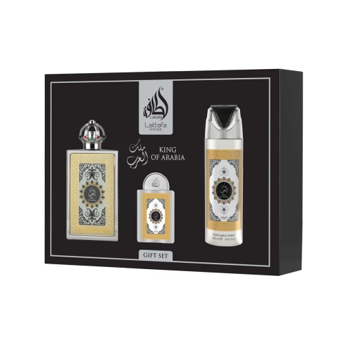 lattafa king of arabia woda perfumowana 100 ml   zestaw  