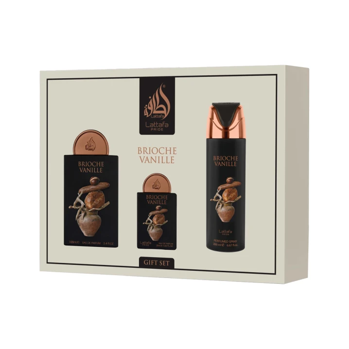 Zestaw Lattafa Pride Brioche Vanille Woda perfumowana 100ml + 20ml + Dezodorant 200ml