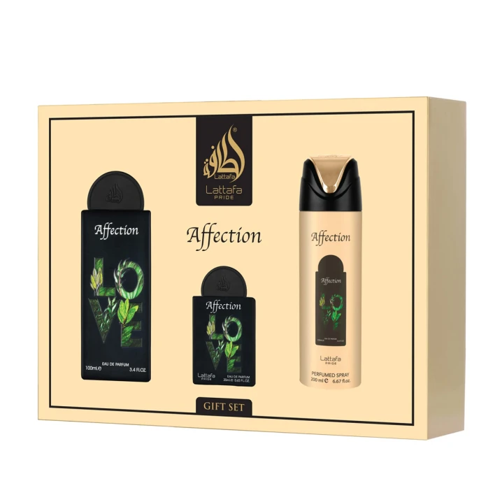 ZestawvLattafa Pride Affection Woda perfumowana 100ml + 20ml + Dezodorant 200ml
