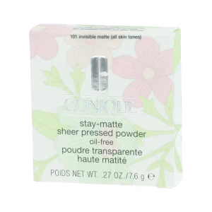 Clinique Stay-Matte Sheer Pressed Powder Puder prasowany 7.6g - (101 Invisible Matte)