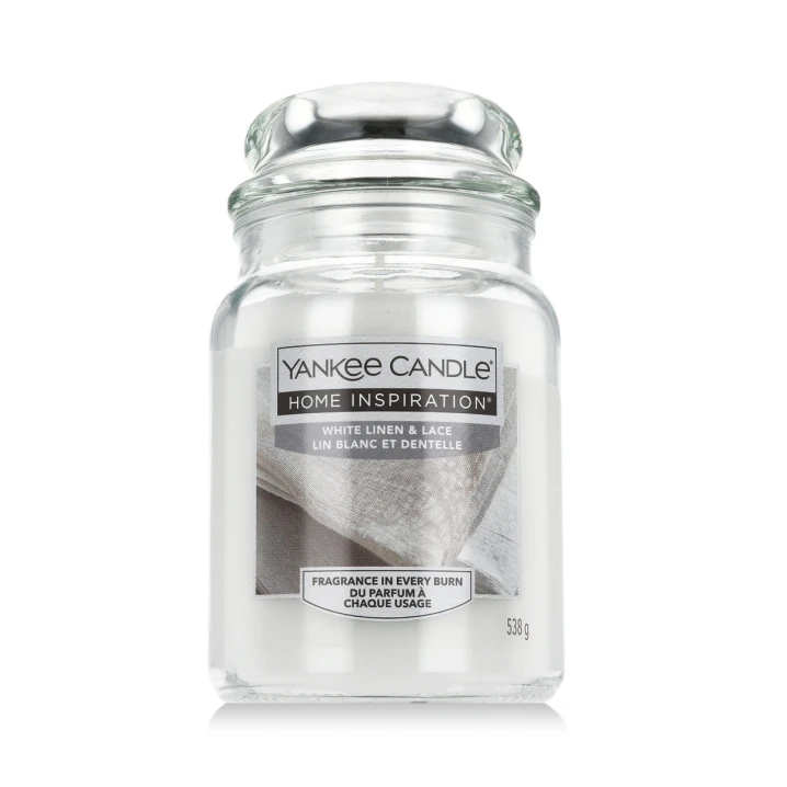 Yankee Candle Home Inspiration Scented candle White Linen & Lace Świeca zapachowa 538ml