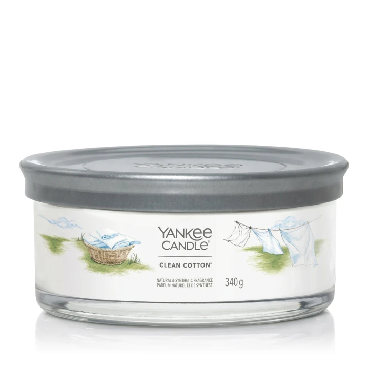 Yankee Candle Signature 5-Wick Tumbler vonná sviečka Clean Cotton Świeca zapachowa 340g