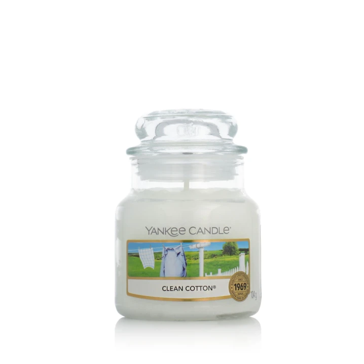Yankee Candle Classic Small Jar Candles Scented Candle Clean Cotton Świeca zapachowa 104g