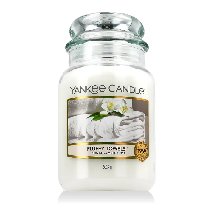 Yankee Candle Classic Large Jar Candles Scented Candle Fluffy Towels Świeca zapachowa 623g