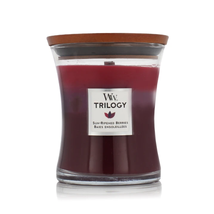 WoodWick Trilogy Medium Hourglass Candles Scented Candle Sun Ripened Berries Świeca zapachowa 275g