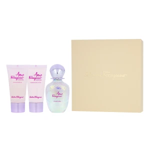 Zestaw Salvatore Ferragamo Amo Ferragamo Flowerful Woda toaletowa 50ml + Żel pod prysznic 50ml + Balsam do ciała 50ml