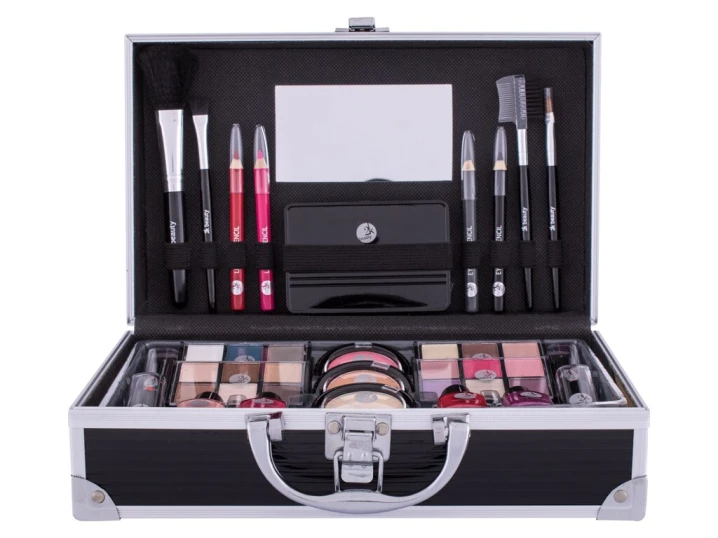 2K Fabulous Beauty Train Case Black Zestaw kosmetyków do makijażu 66,9g