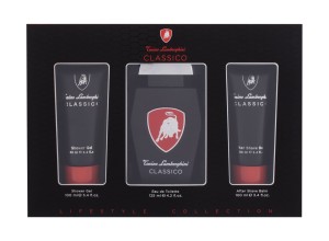 Zestaw Lamborghini Classico Woda toaletowa 125ml + Żel pod prysznic 100ml + Balsam po goleniu 100ml